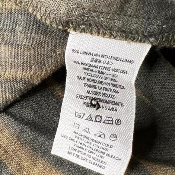 FREE PEOPLE Tie Shoulder Oversized Boho Dress Olive Tie Dye Size Small - Picture 8 of 9